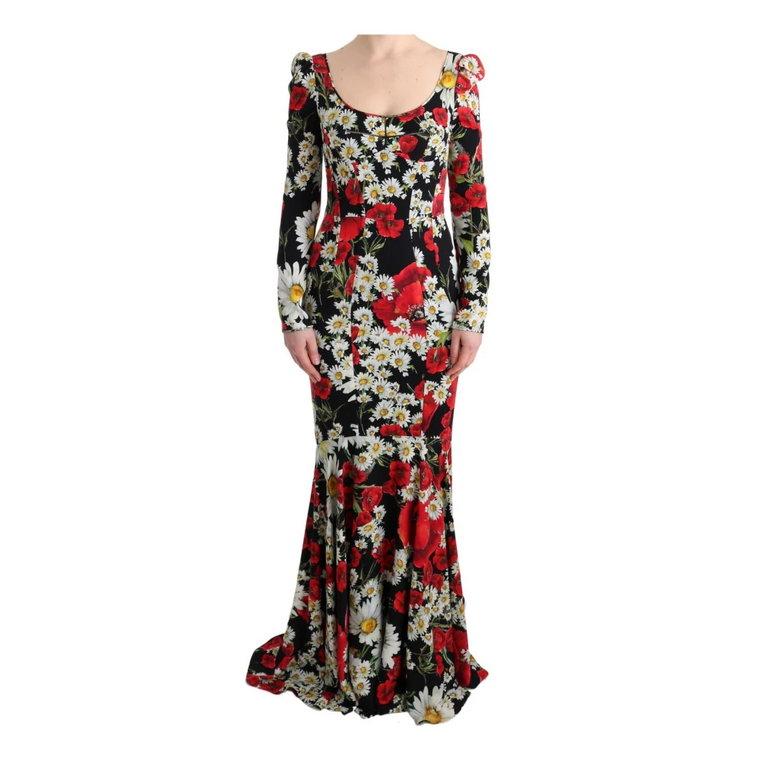 Multicolor Silk Floral Silk Stretch Dress Dolce & Gabbana