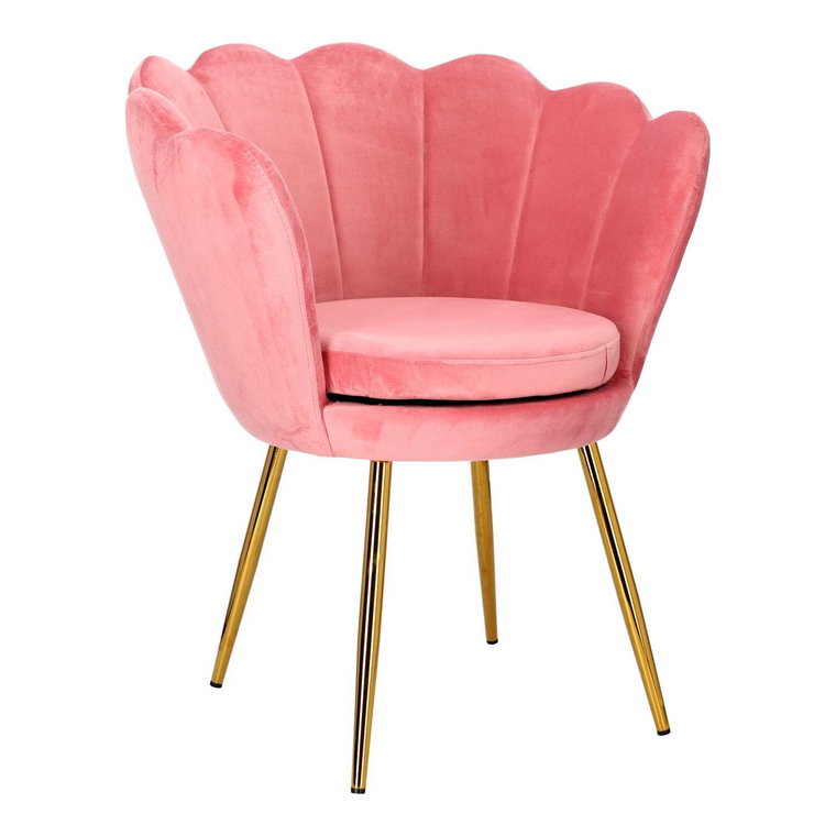 Krzesło muszelka Fiona VIC różowy jasny