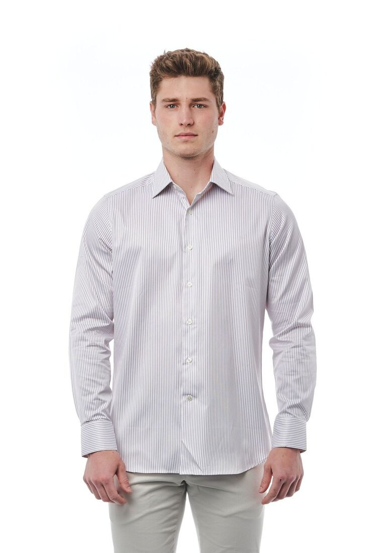 Koszula marki Bagutta model 050_AL 57214 kolor Biały. Odzież męska. Sezon: