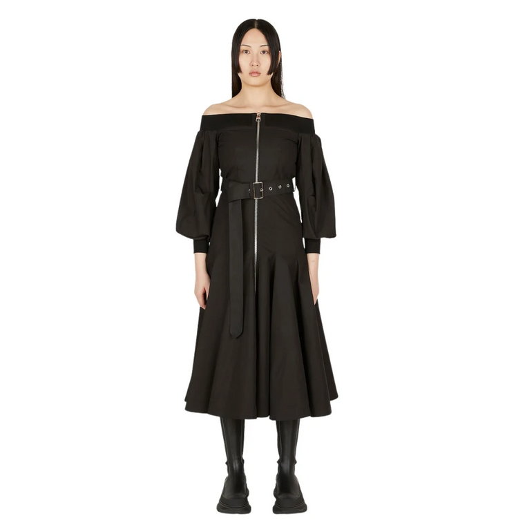 Z ramion Godet Dress Alexander McQueen