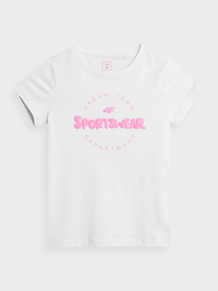 T-shirt z bawełny organicznej dziewczęcy