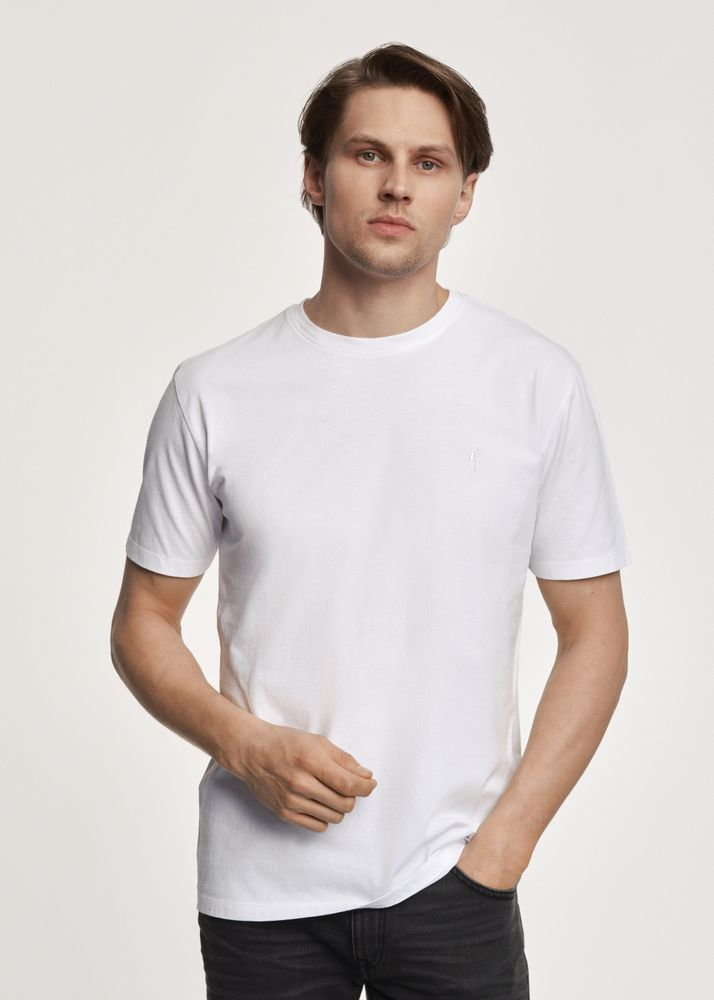 Biały T-shirt męski z logo