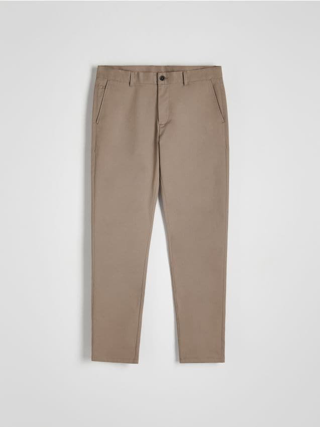 Reserved - Spodnie chino slim fit - brązowy