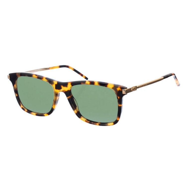 Stylowe okulary przeciwsłoneczne z ramką Havana i zielonymi soczewkami Marc Jacobs