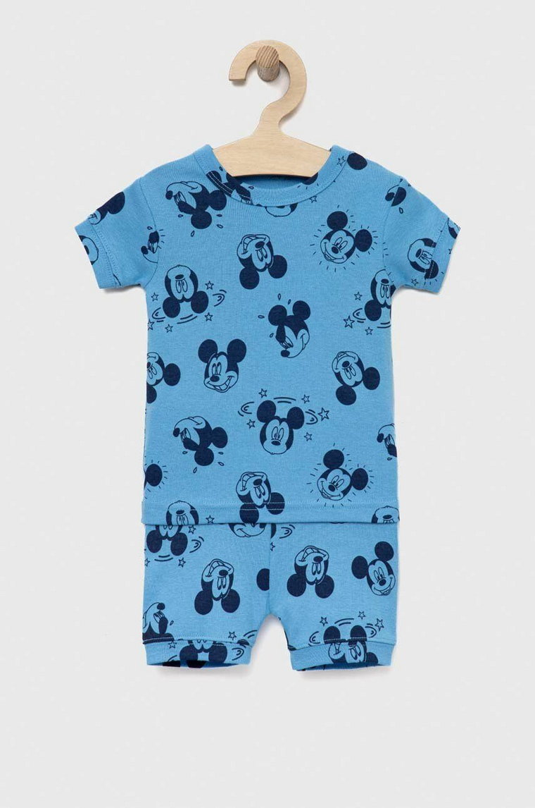 GAP piżama bawełniana dziecięca x Disney kolor niebieski wzorzysta