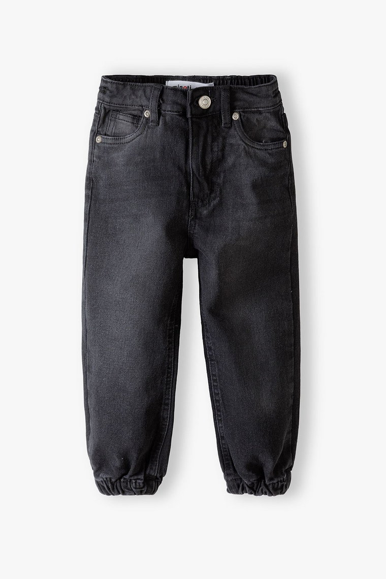 Spodnie jeansowe typu joggery dziewczęce - czarne