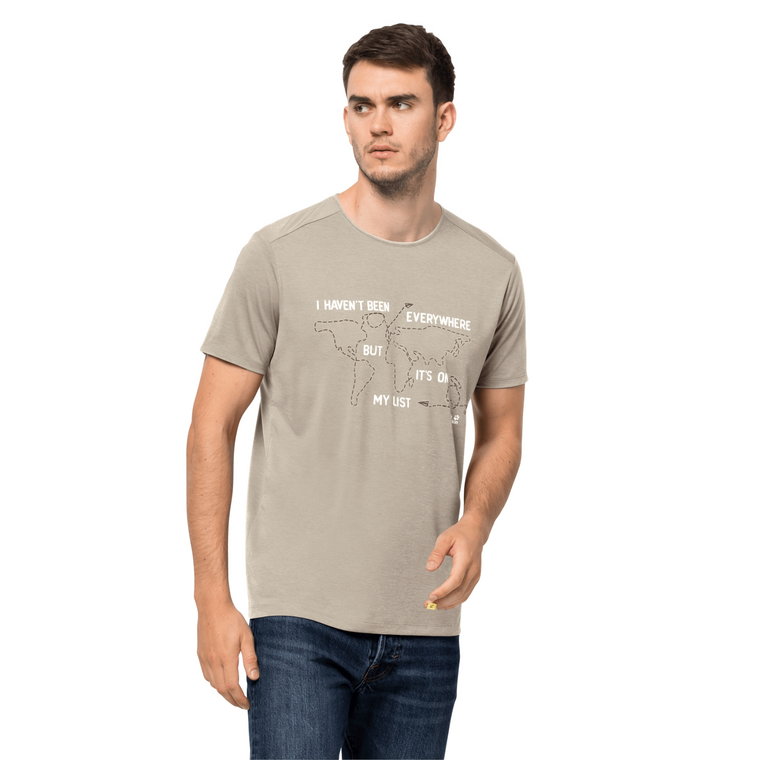 T-shirt męski PACK & GO TRAVEL T M dusty grey - S