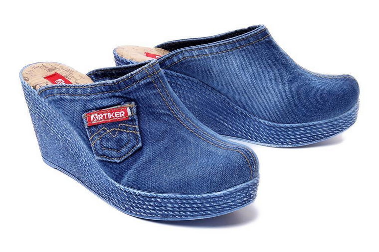 ARTIKER RELAKS 40C0232 jeans, klapki damskie