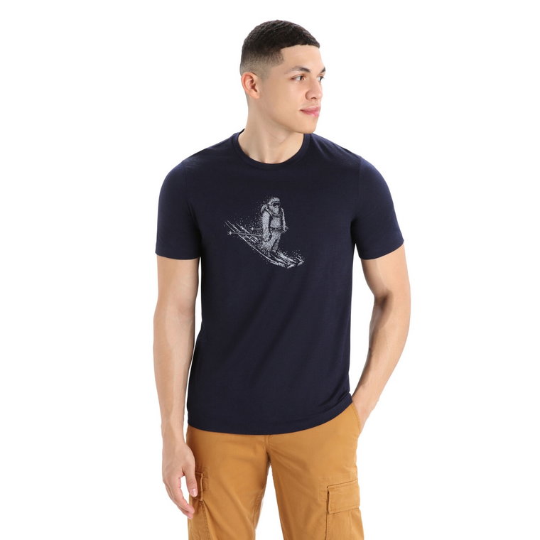 Koszulka męska Icebreaker Tech Lite II Short Sleeve T-shirt Skiing Yeti midnight navy - XL