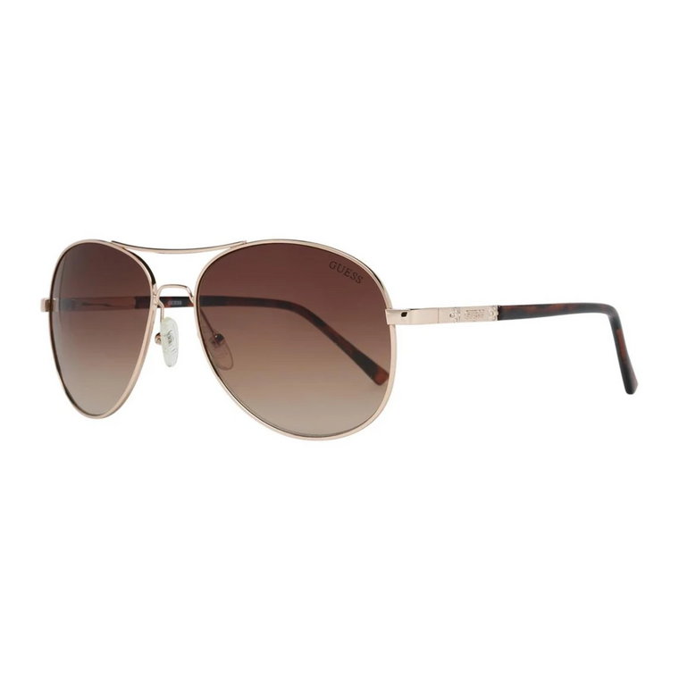 Brązowe Aviator Okulary Przeciwsłoneczne Guess