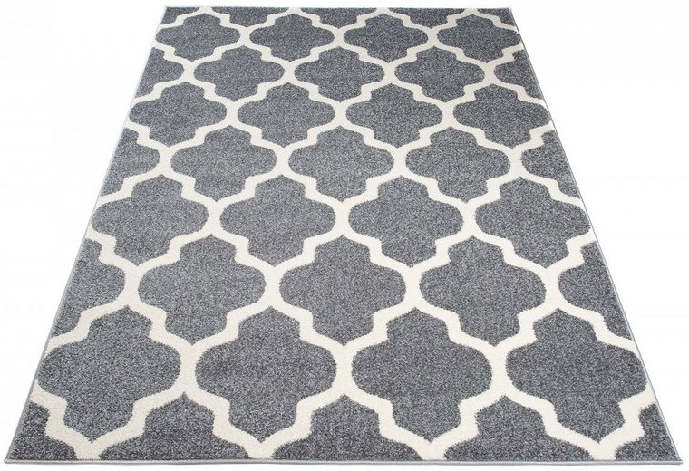Szary prostokątny dywan we wzory - Mistic 3X