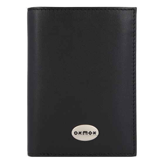 oxmox Leather Portfel Ochrona RFID Skórzany 9.5 cm black