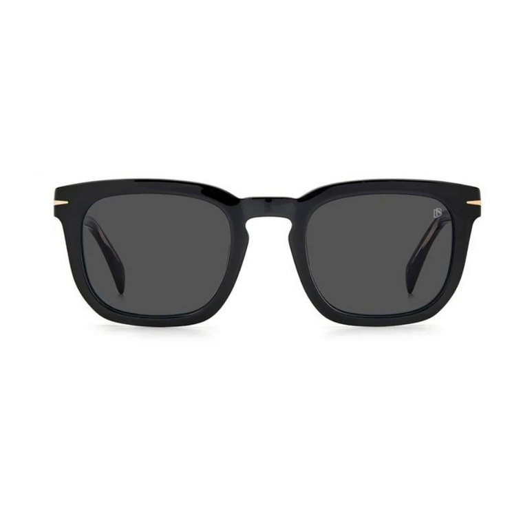 Czarne okulary przeciwsłoneczne Ss23 dla mężczyzn Eyewear by David Beckham