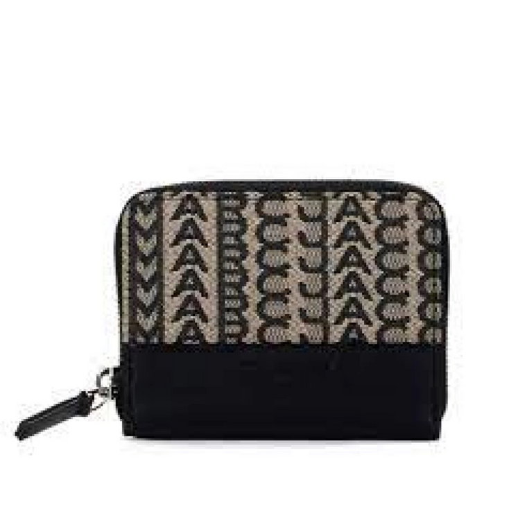 Czarna Portmonetka Monogram Zip Around Marc Jacobs