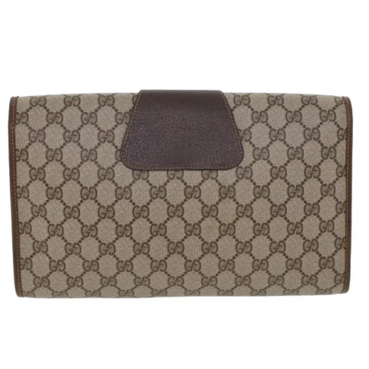 Pre-owned Canvas clutches Gucci Vintage