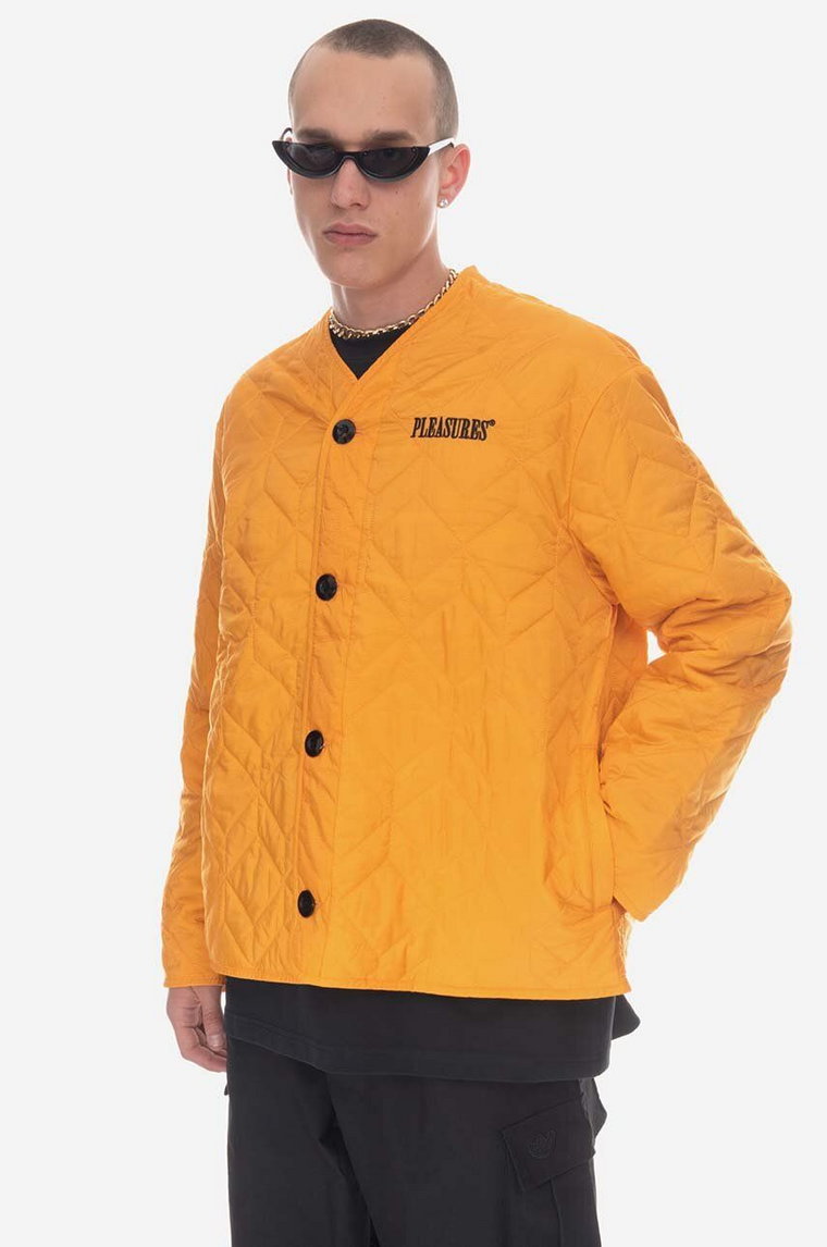 PLEASURES kurtka Lasting Liner Jacket męska kolor pomarańczowy przejściowa P23SP001-ORANGE