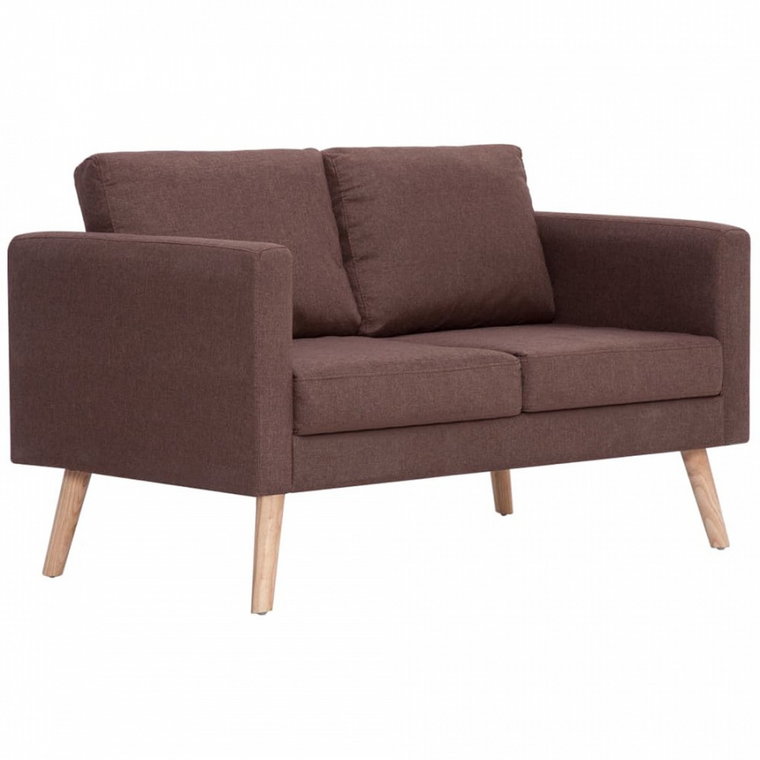 2-osobowa sofa tapicerowana tkaniną brązowa kod: V-281353