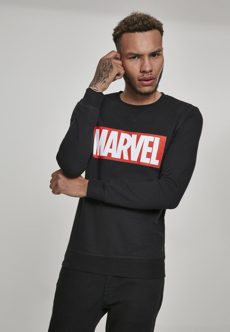 Bluza Bez Kaptura Męska Czarna Merchcode MC316 Marvel