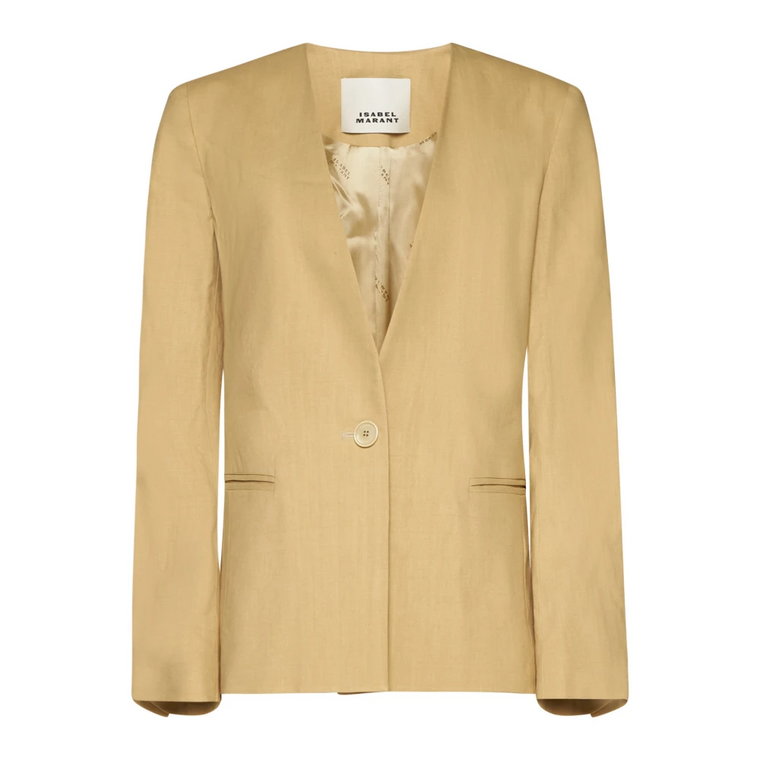 Twill Weave Buttoned Jacket Isabel Marant