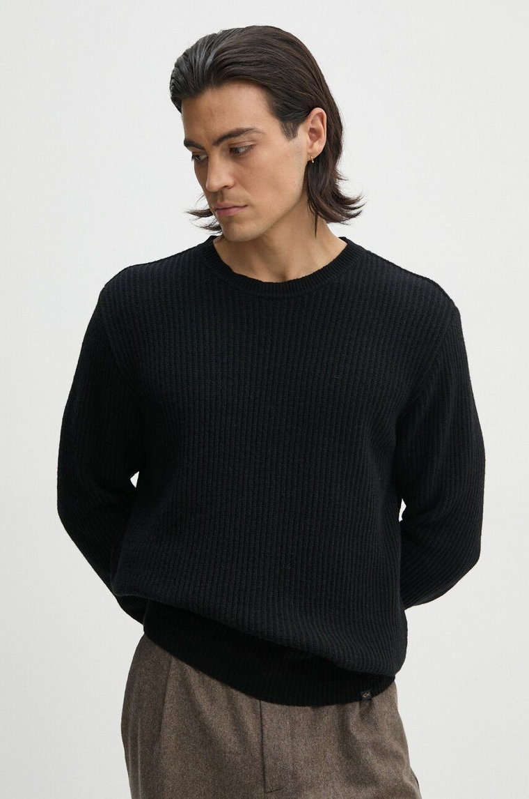 Paul&Shark sweter wełniany męski kolor czarny  14311083