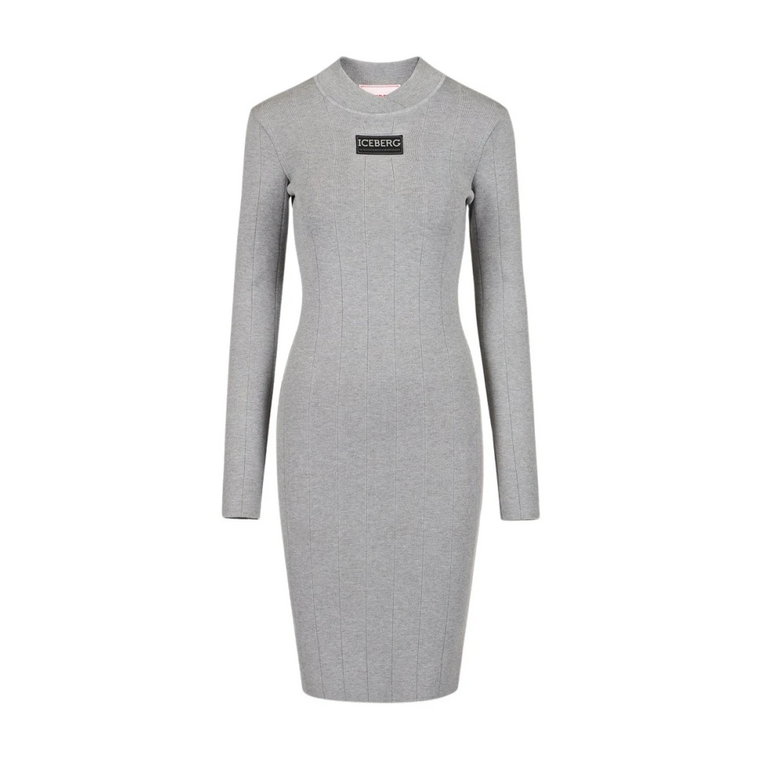 Elegant Stretch Viscose Dress Iceberg