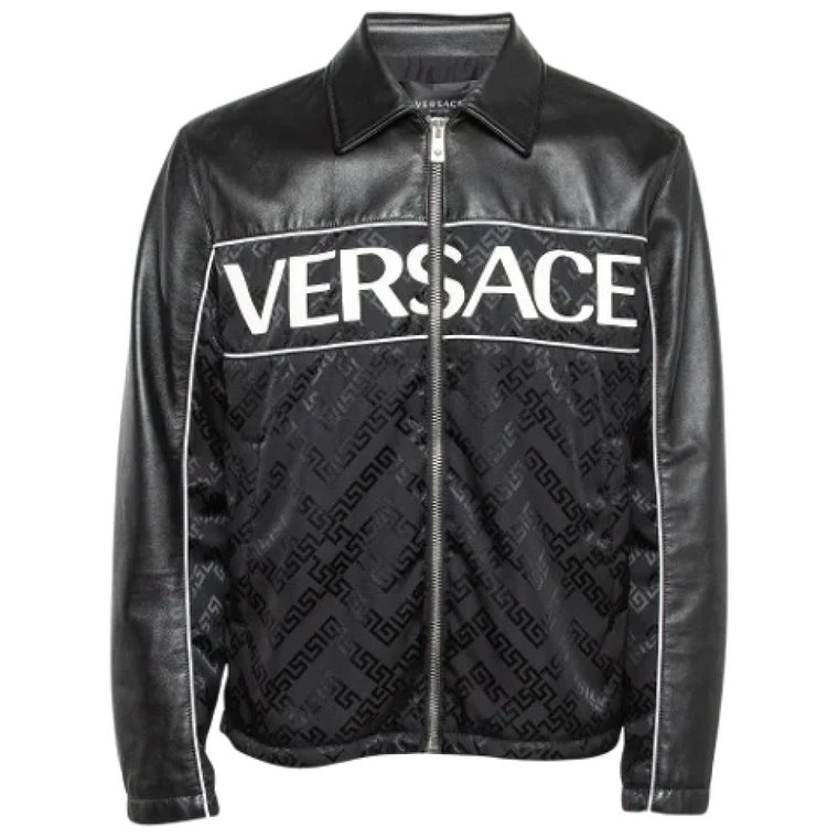 Pre-owned Leather outerwear Versace Pre-owned