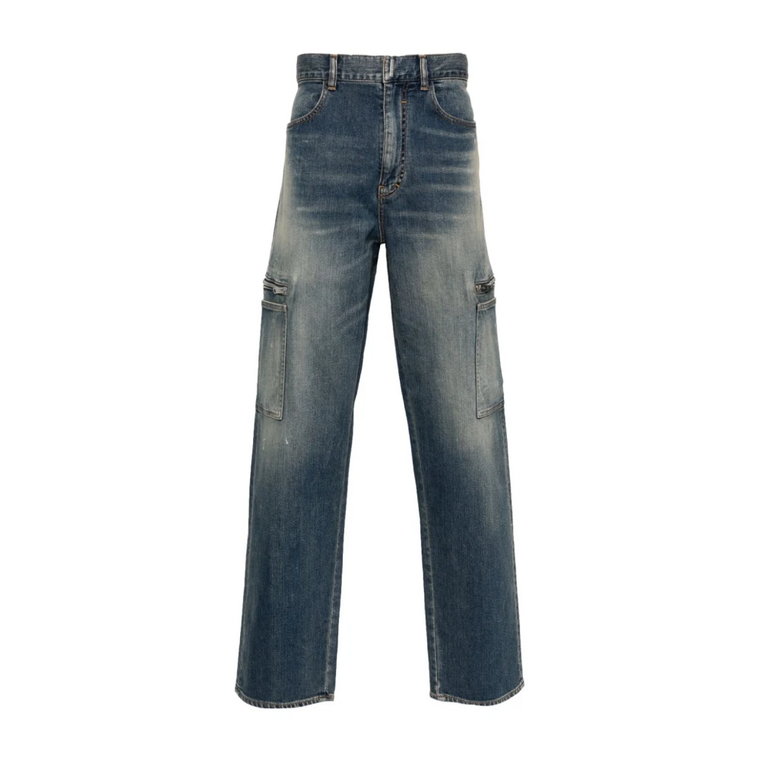 Spodnie z wypranego jeansu o prostych nogawkach Givenchy
