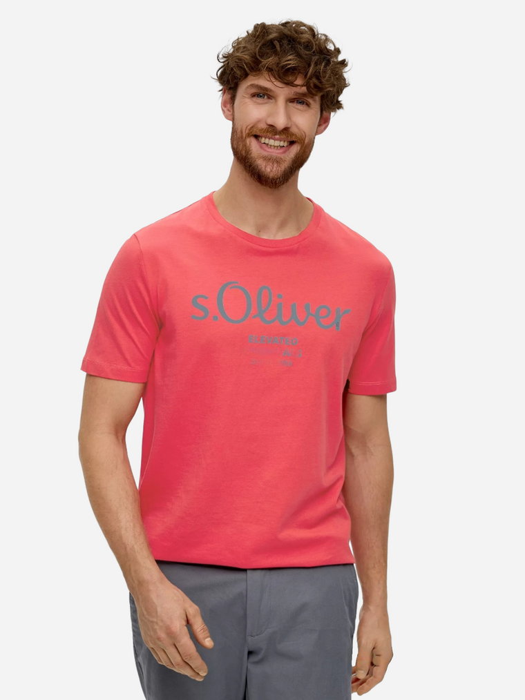 Koszulka męska s.Oliver 10.3.11.12.130.2141458-25D1 S Pomarańczowa (4099975042630). T-shirty męskie