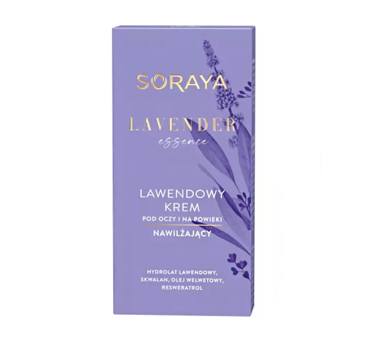 SORAYA LAVENDER ESSENCE LAWENDOWY KREM POD OCZY NAWILŻAJĄCY 15ML