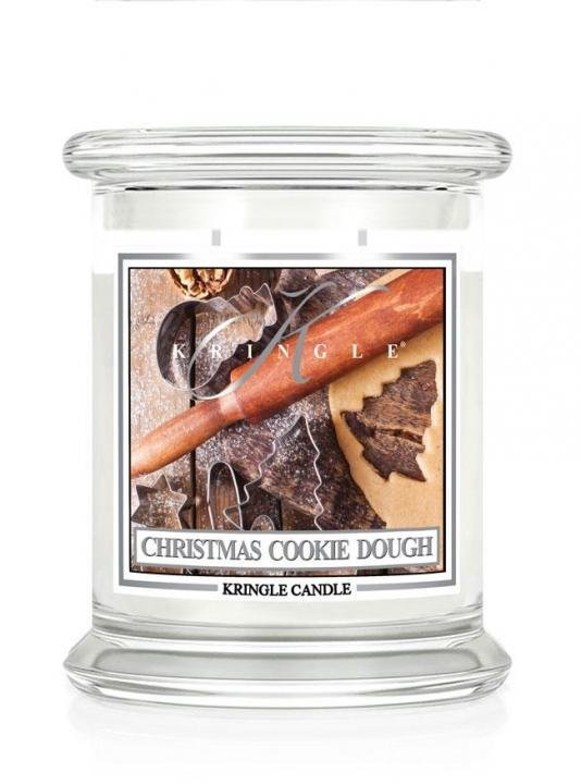 Świeca zapachowa Kringle Candle Christmas Cookie Dough, średni, klasyczny słoik, 411 g, z 2 knotami