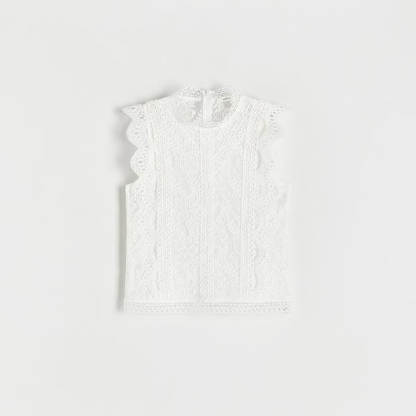 Reserved - Koronkowa bluzka - Biały