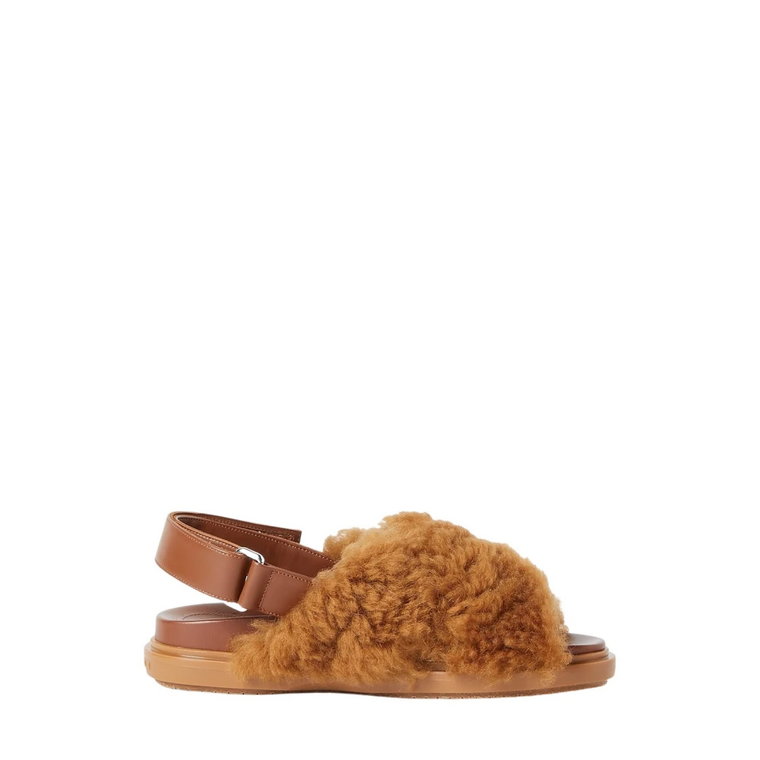 Shearling Slingback Sandały Marni