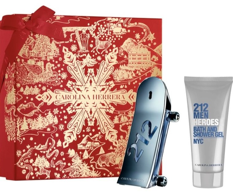 Zestaw męski Carolina Herrera 212 Heroes Woda toaletowa 90 ml + Żel pod prysznic 100 ml (8411061101834). Perfumy męskie