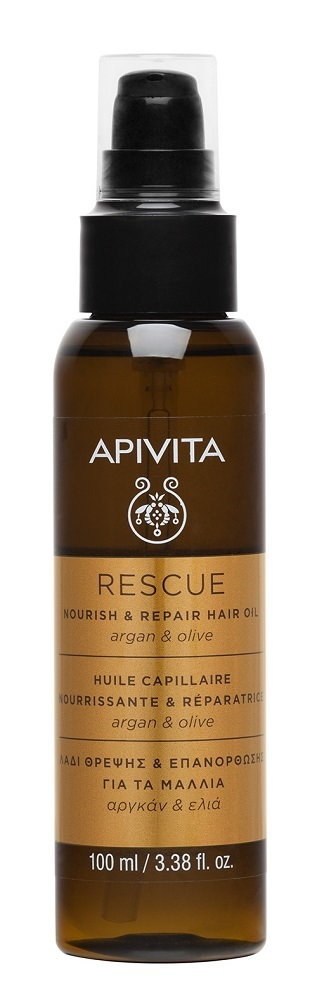 Apivita Rescue - odżywczo-regenerujący olejek do włosów 100ml