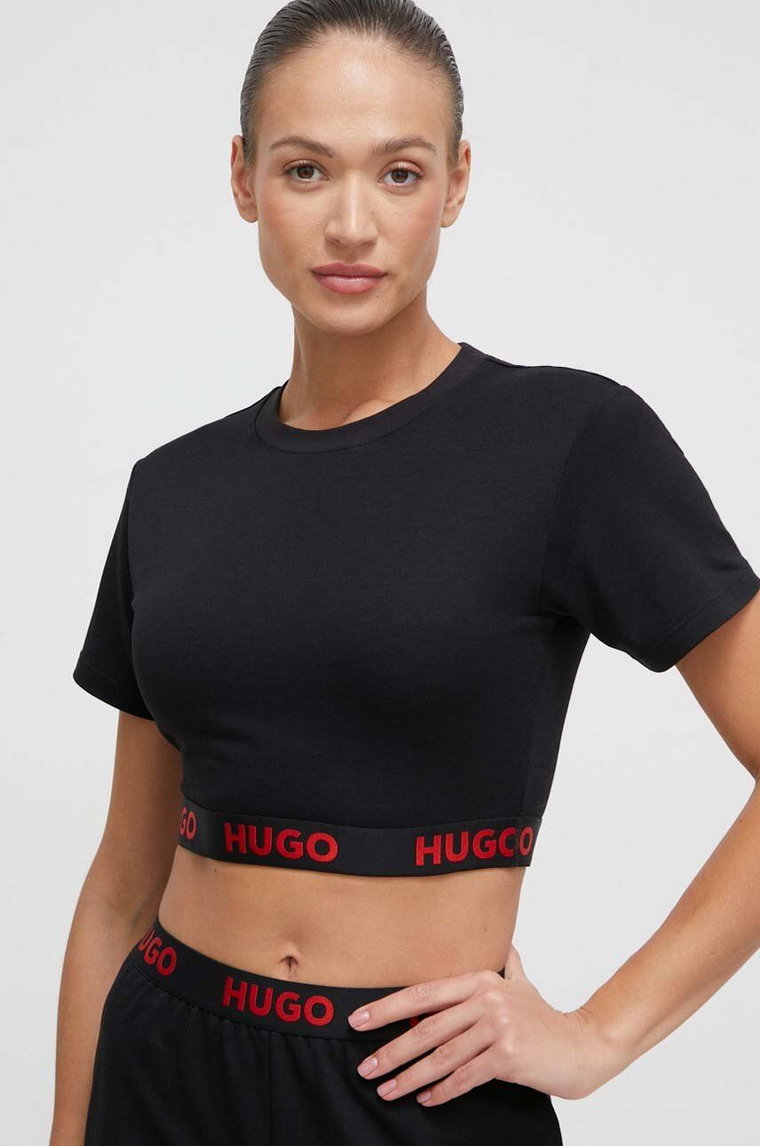 HUGO t-shirt damski kolor czarny 50511494