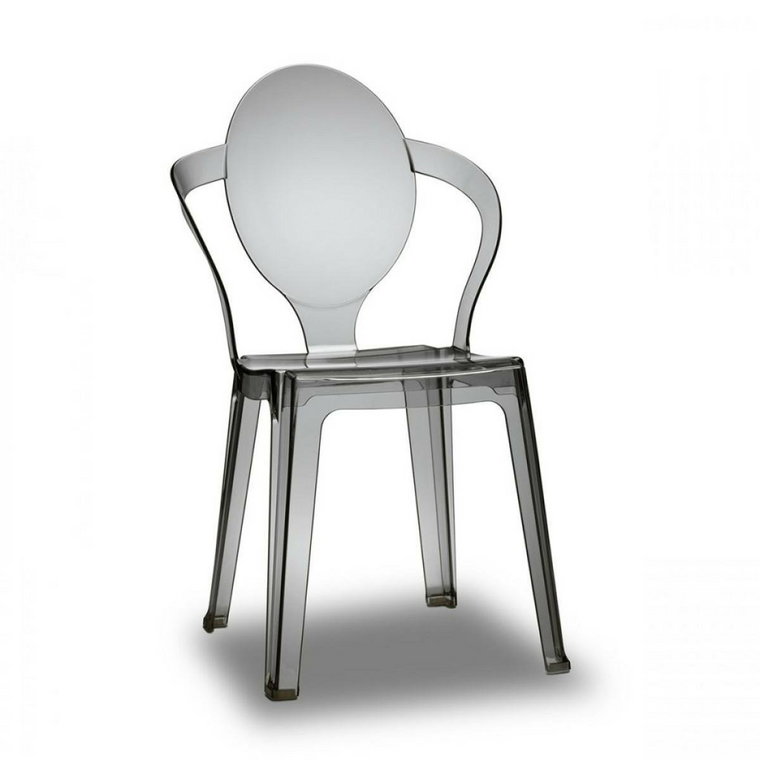 Krzesło Spoon dymione transparentne