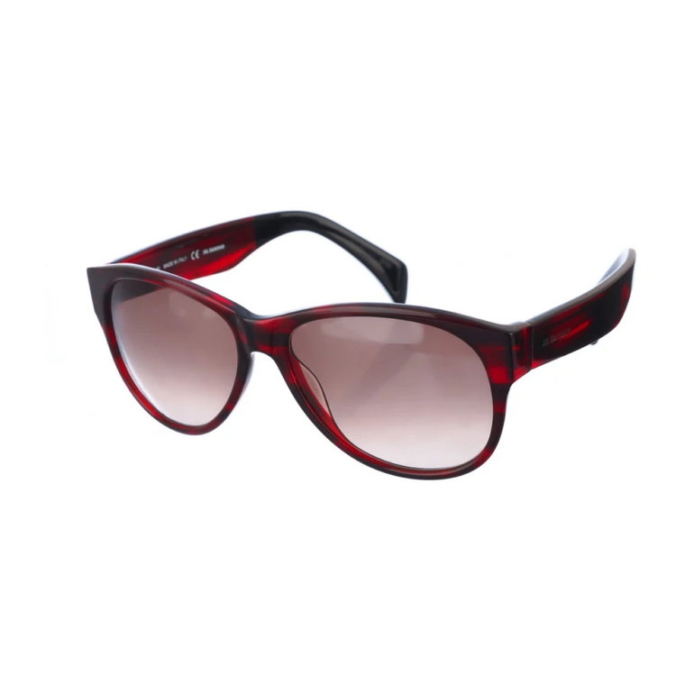 Owalne Okulary Przeciwsłoneczne Acetate Havana-Niebieskie Jil Sander