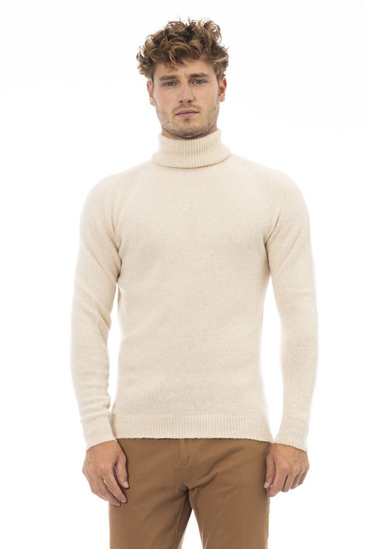 Swetry marki Alpha Studio model AU7071GE kolor Brązowy. Odzież męska. Sezon: