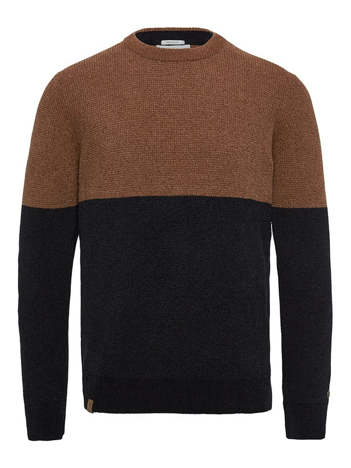 CAST IRON Sweter w kolorze brązowo-czarnym