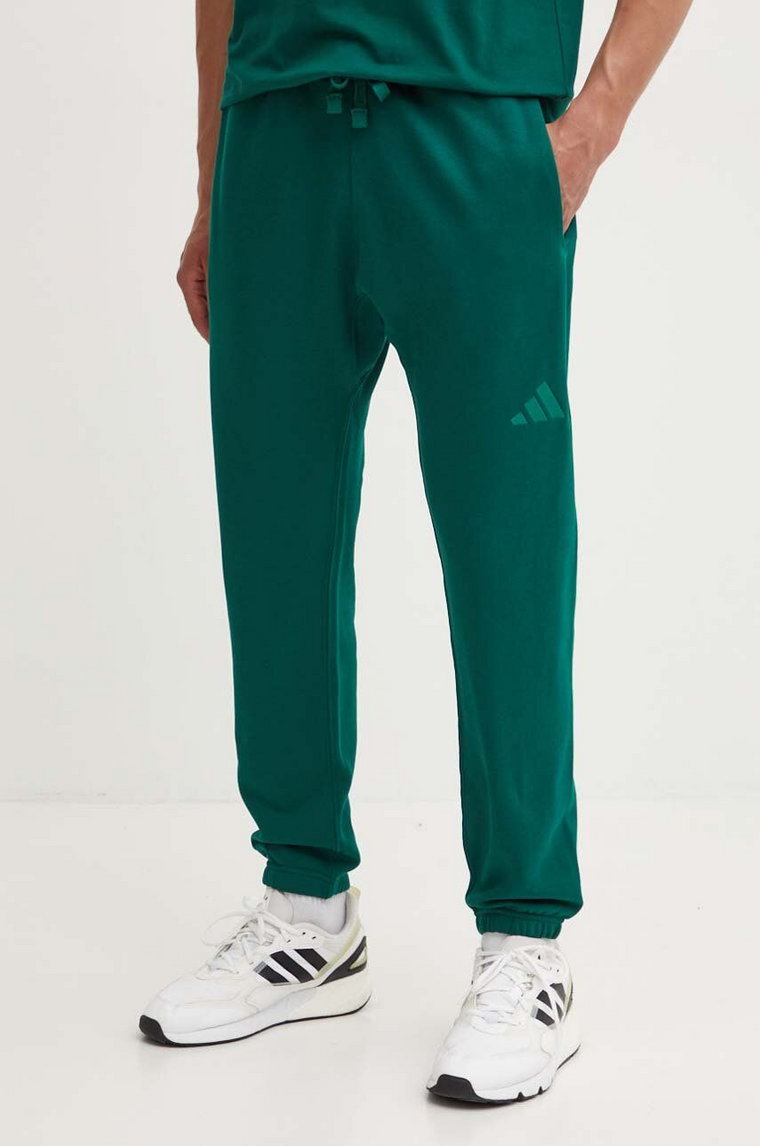 adidas spodnie dresowe All SZN kolor zielony gładkie IY6567