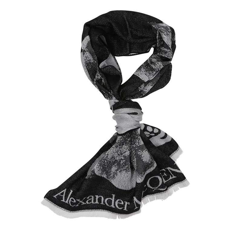 Jedwabny Szal Orchid Skull Alexander McQueen