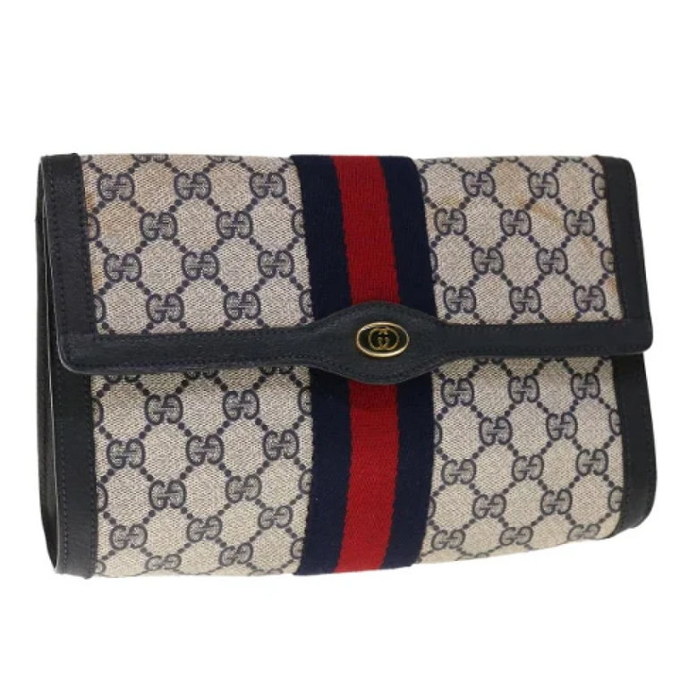 Pre-owned Leather clutches Gucci Vintage