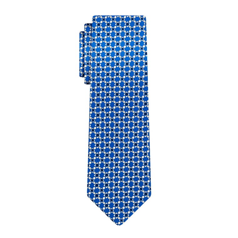Krawat niebieski w mikrowzór EM 16