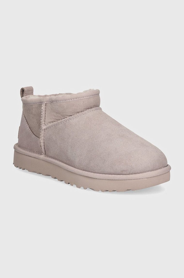 UGG śniegowce zamszowe Classic Ultra Mini kolor fioletowy 1116109-PSK