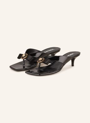 Versace Klapki Typu Mules Gianni Ribbon schwarz