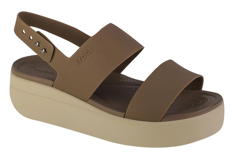 Crocs Brooklyn Low Wedge 206453-2YI, Damskie, Zielone, sandały, syntetyk, rozmiar: 41/42