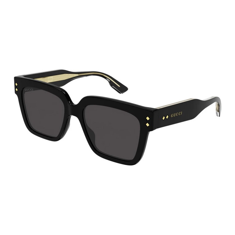 Gg1084S 001 Czarne Szare Okulary przeciwsłoneczne Gucci
