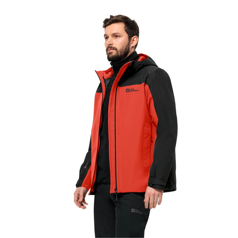 Męska kurtka Jack Wolfskin TAUBENBERG 3IN1 JKT M strong red - S