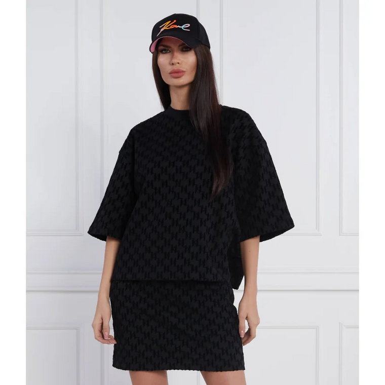 Karl Lagerfeld Bluza Allover Flock | Relaxed fit