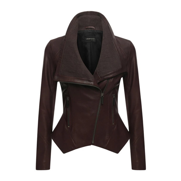 Ella - Bordeaux Leather Jacket Vespucci by VSP